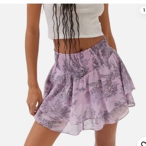 Urban Outfitters Ciara Tiered Ruffle Farm Print Skirt